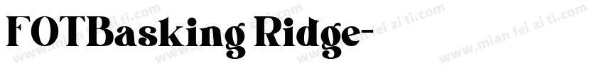 FOTBasking Ridge字体转换
